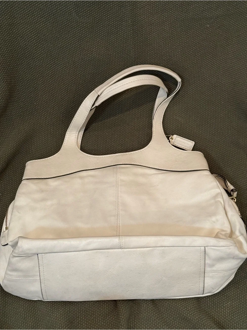 Coach Lexi F18829 White Leather Large Satchel Shoulder Bag